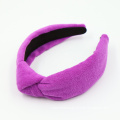 Custom Your Color Terry Cloth Headbands Winter Knotted Headband For Women